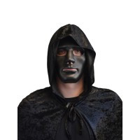 Zwart masker plastic halloween carnavalsmasker