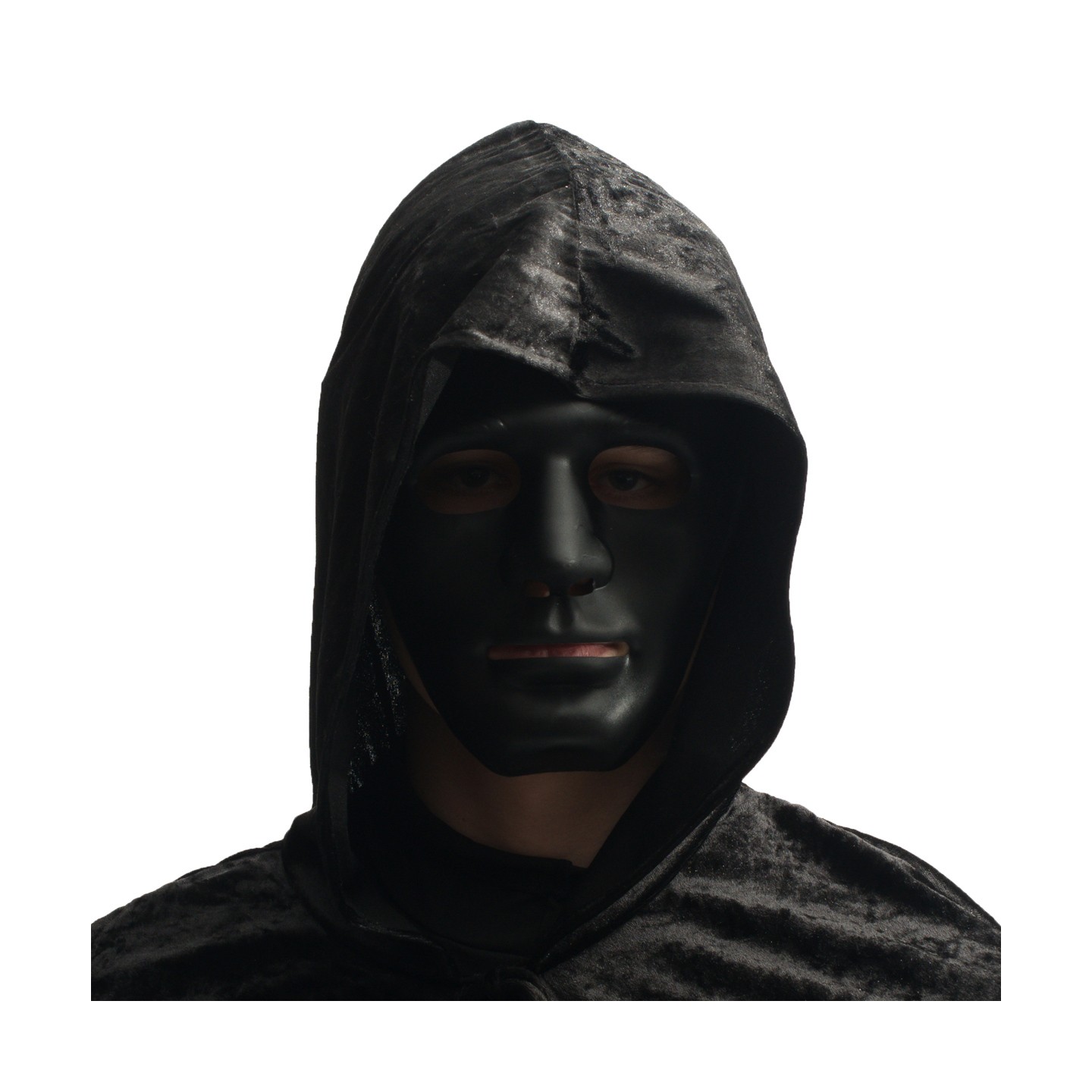 Zwart masker plastic halloween carnavalsmasker