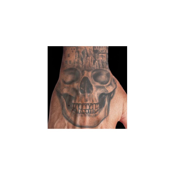 tijdelijke hand tattoo skull doodskop plaktattoo
