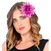 Hawaii bloem haarclip glitter roze