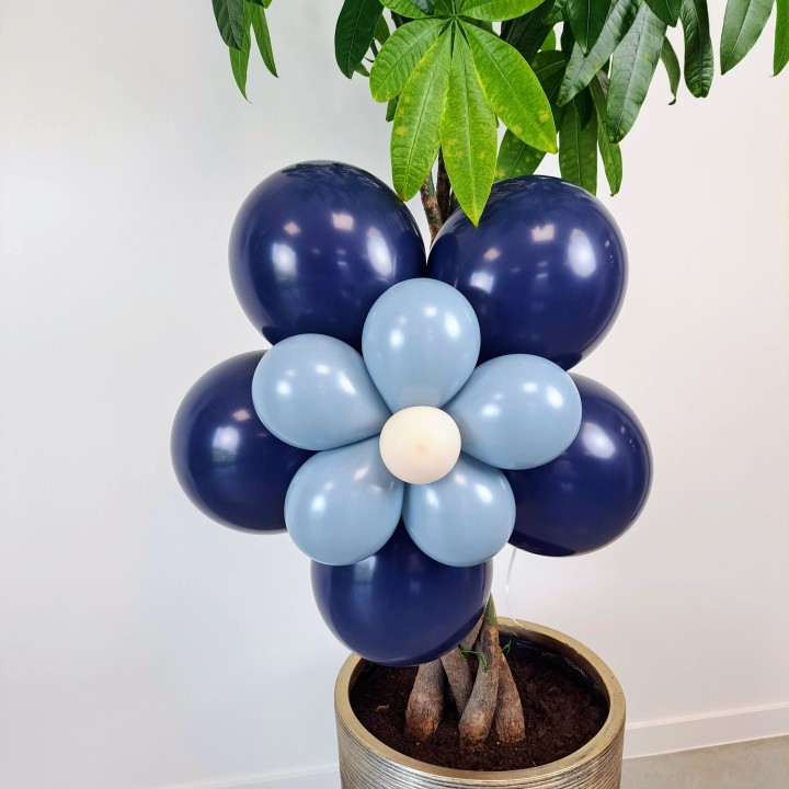 ballonnen bloem ballondecoratie blauw
