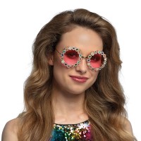 gekke feestbril grappige hippie bril bloemetjes