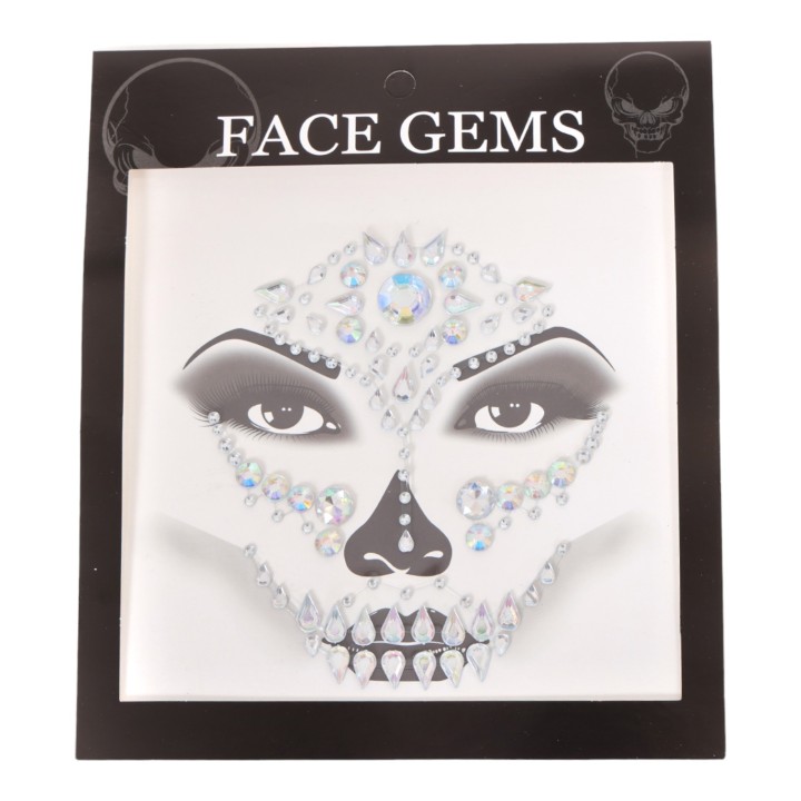 Halloween face jewels plaksteentjes sugar skull