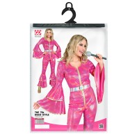 disco kostuum vrouwen jumpsuit roze