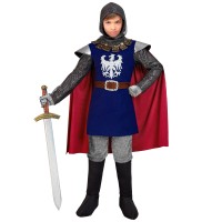 ridder kostuum kind carnaval ridderpak blauw