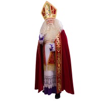 luxe professionele Sinterklaas habijt paarse rok