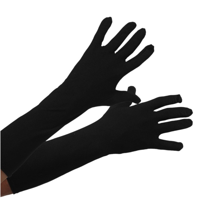 Zwarte Pieten handschoenen luxe 40cm