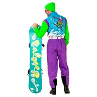 retro skipak carnaval snowboarder kostuum