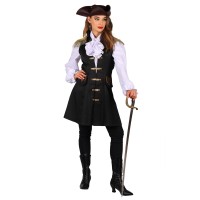 piraten vest dames zwart piratenpak