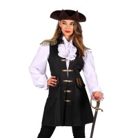 piraten vest dames zwart piratenpak