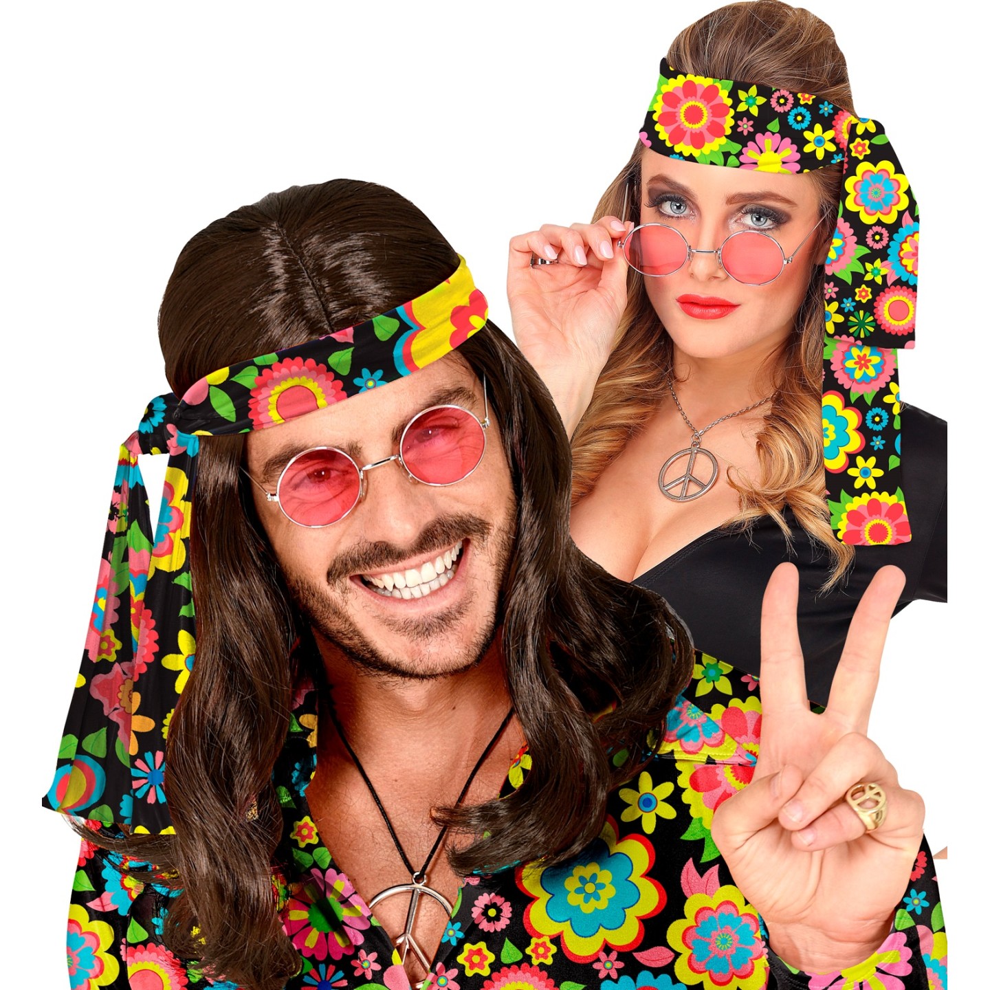 hippie hoofdband haarlint bloemetjes
