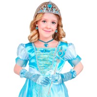 prinsessen verkleed accessoires set blauw