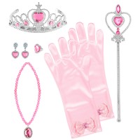 prinsessen verkleed accessoires set roze
