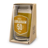 cadeau bierglas met tekst abraham 50