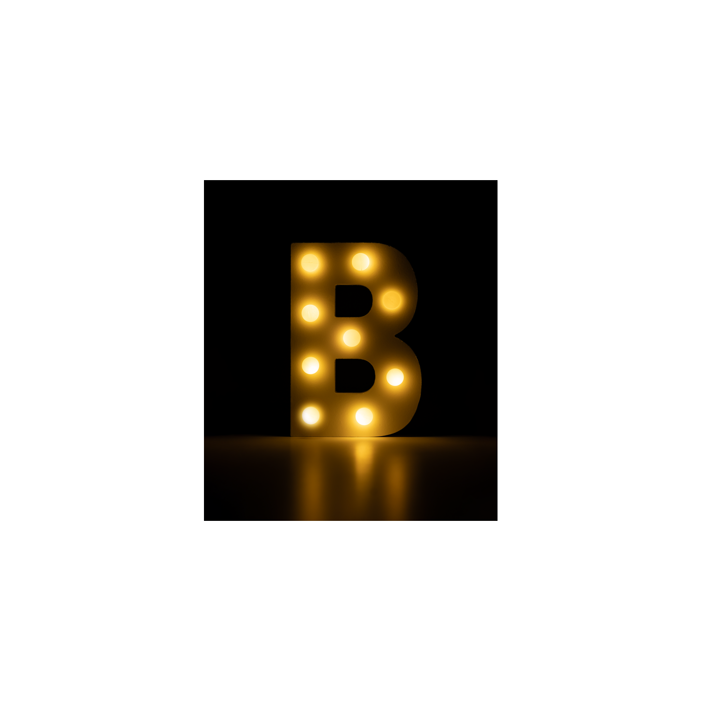 licht letter cijfer B