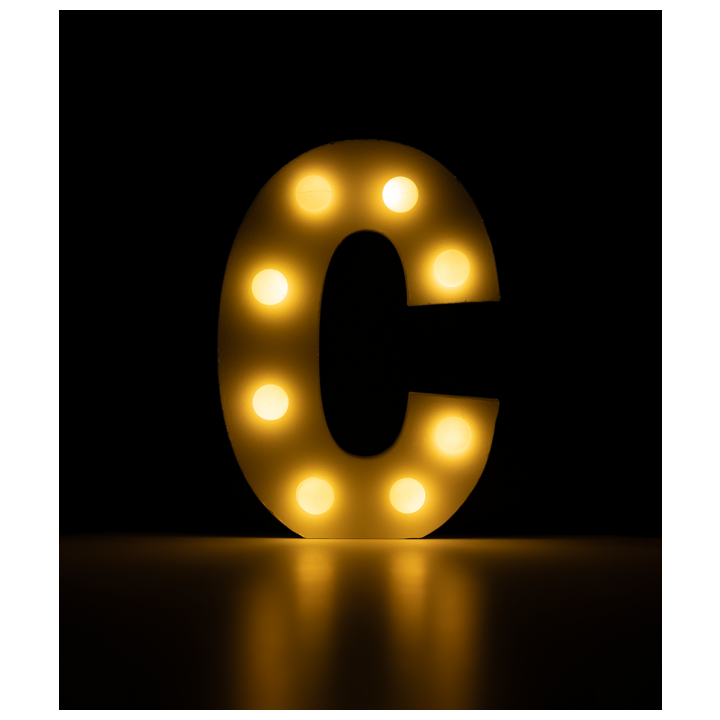 licht letter cijfer C