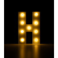 licht letter cijfer H