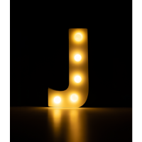 licht letter cijfer J
