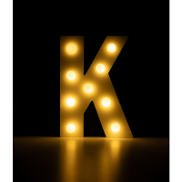 licht letter cijfer K