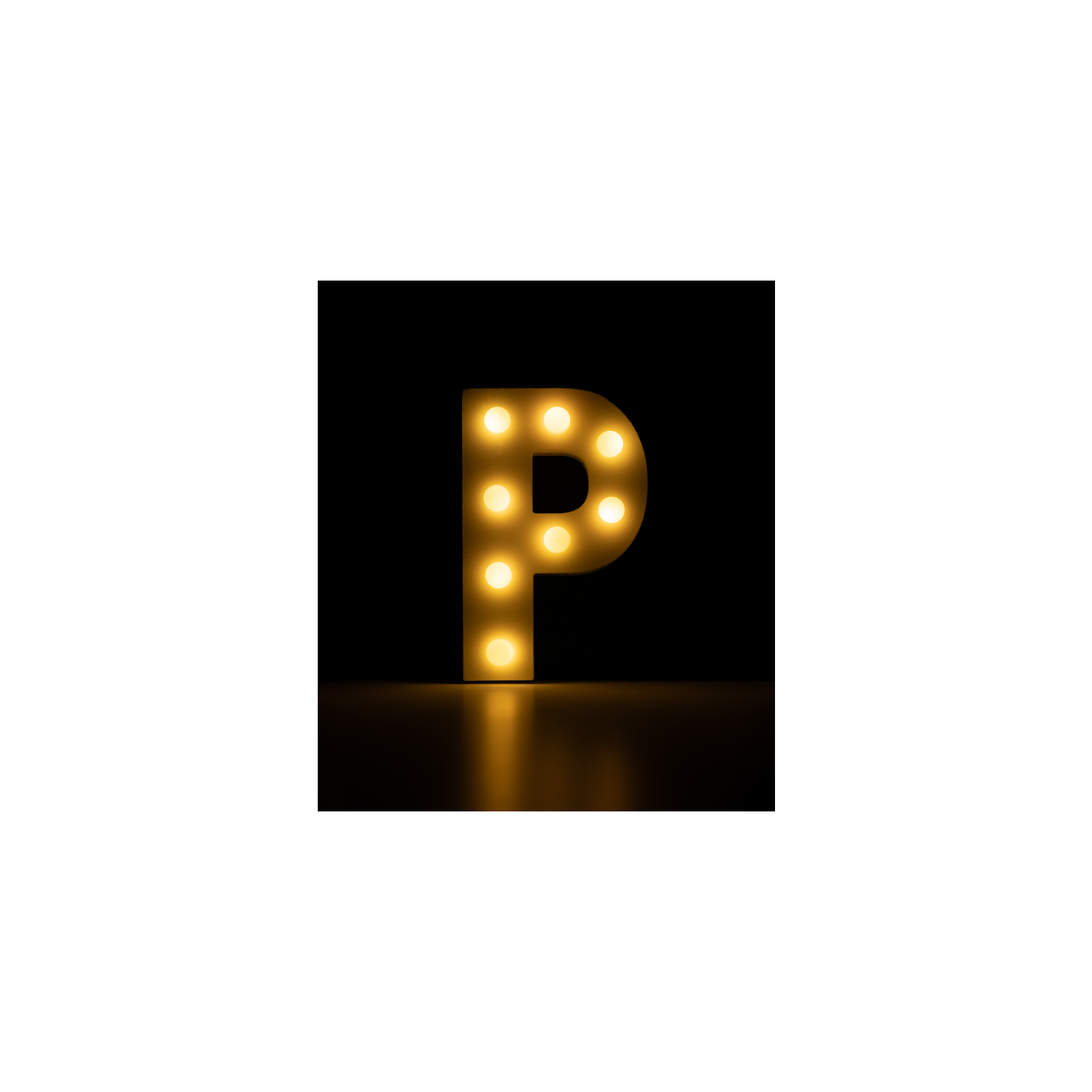 licht letter cijfer P