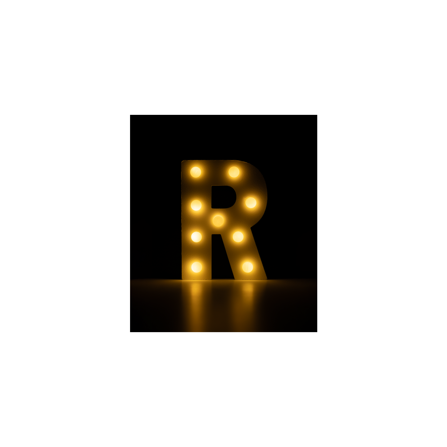 licht letter cijfer R
