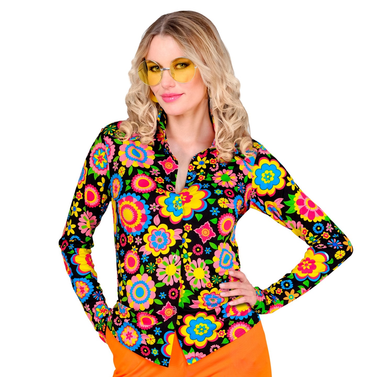 flower power hippie shirt dames