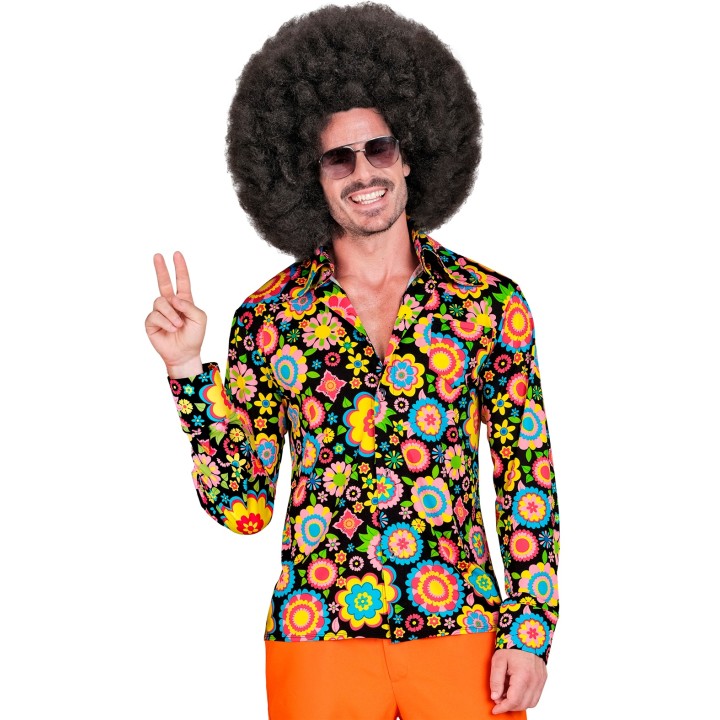 flower power hippie hemd heren