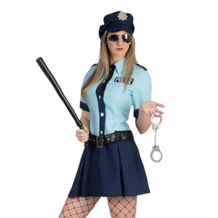 politie jurkje dames carnaval kostuum politieagente