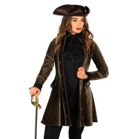 piratenjas dames piratenpak piraat kostuum bruin