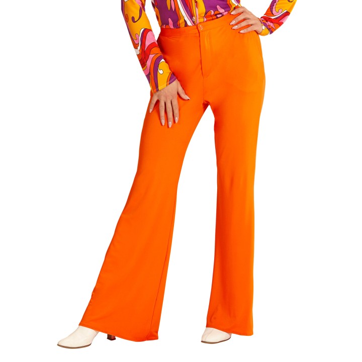 disco broek dames oranje 70's outfit