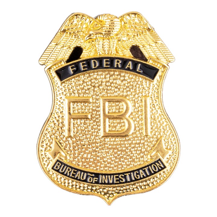 politie badge FBI goud carnaval