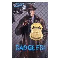 politie badge FBI goud carnaval