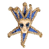 venetiaanse mini masker broche hoed versiering