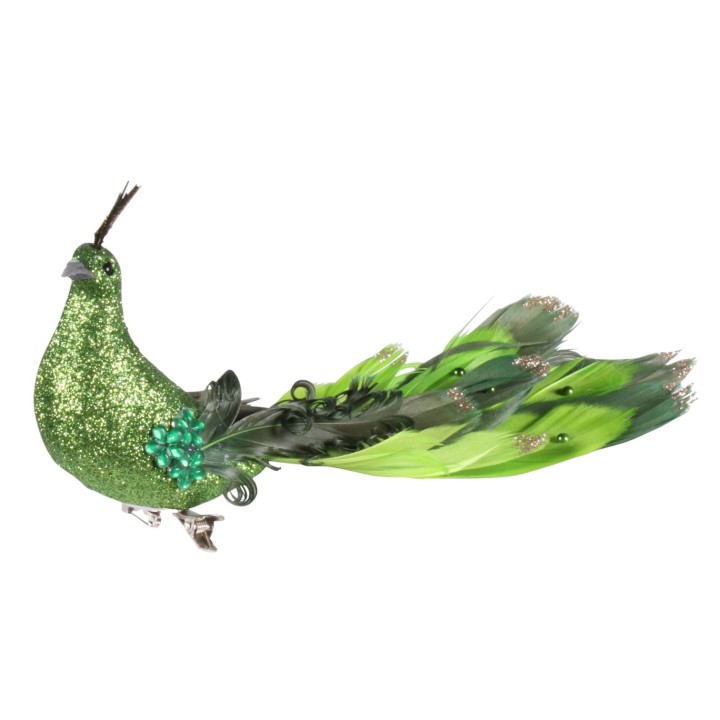 hoed versiering decoratie vogel groen