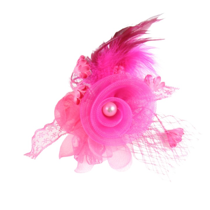 hoed versiering decoratie bloem roze