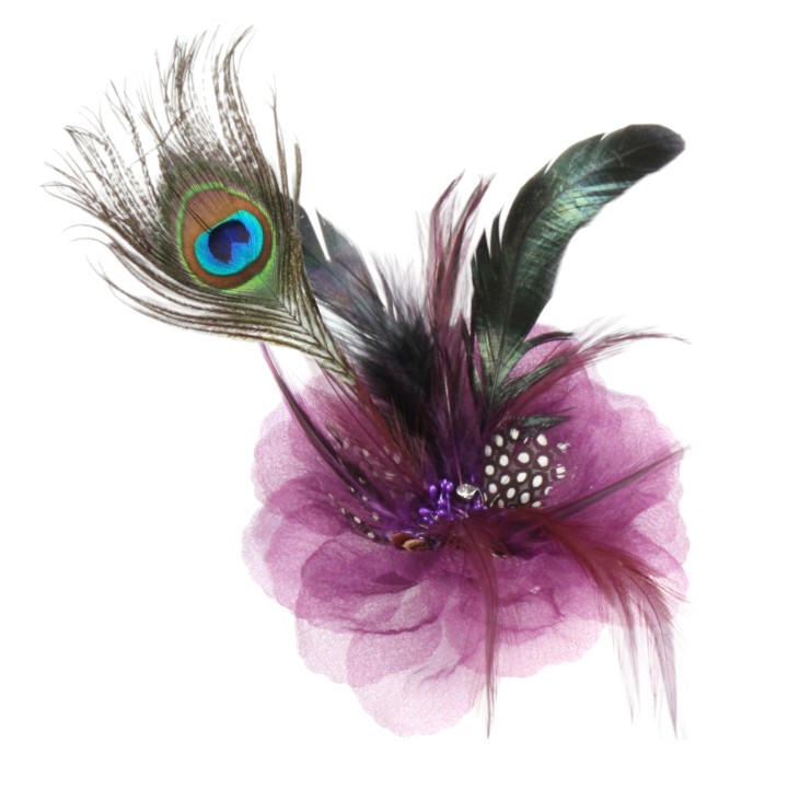 hoed versiering decoratie bloem paars