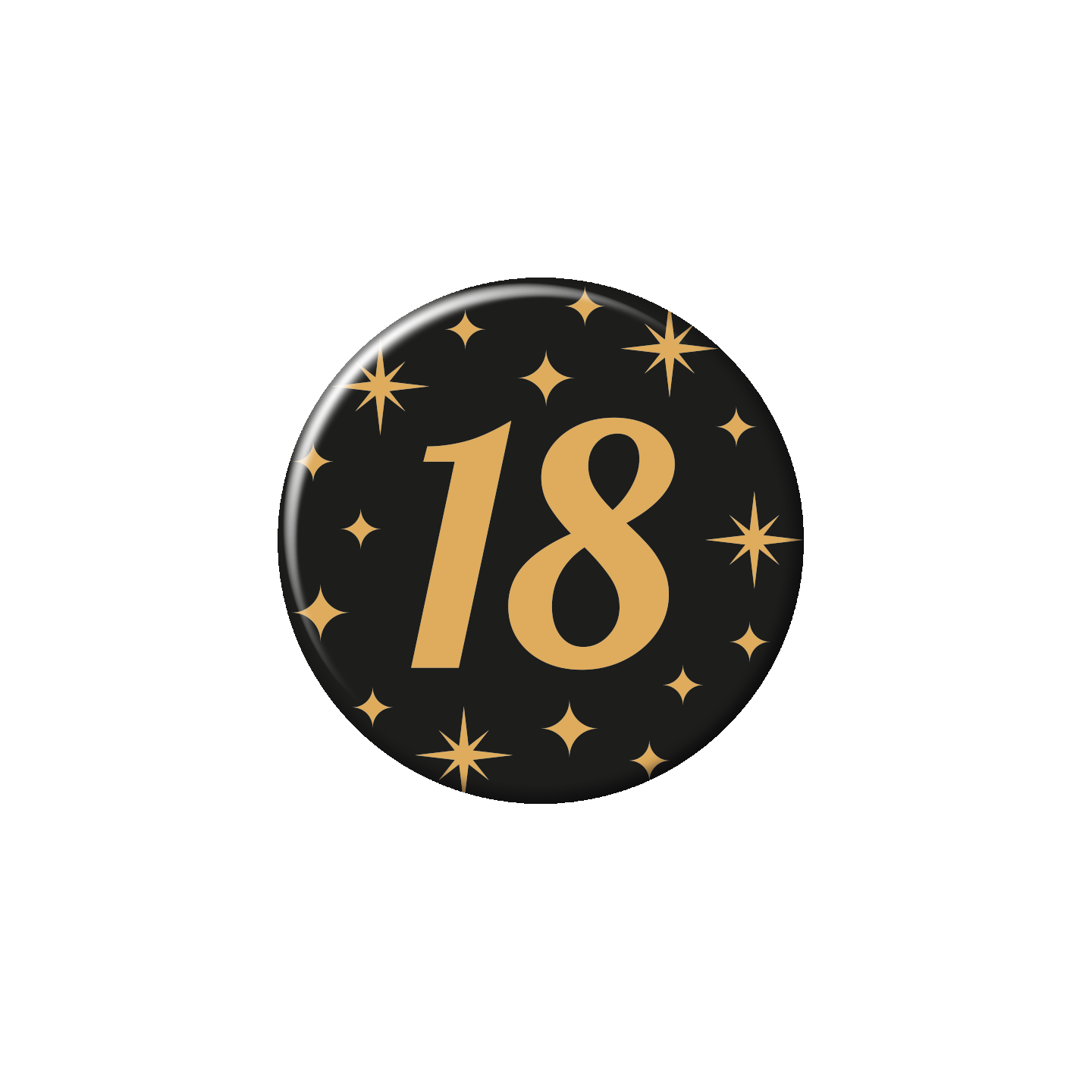 leeftijd button verjaardag 18 jaar badge