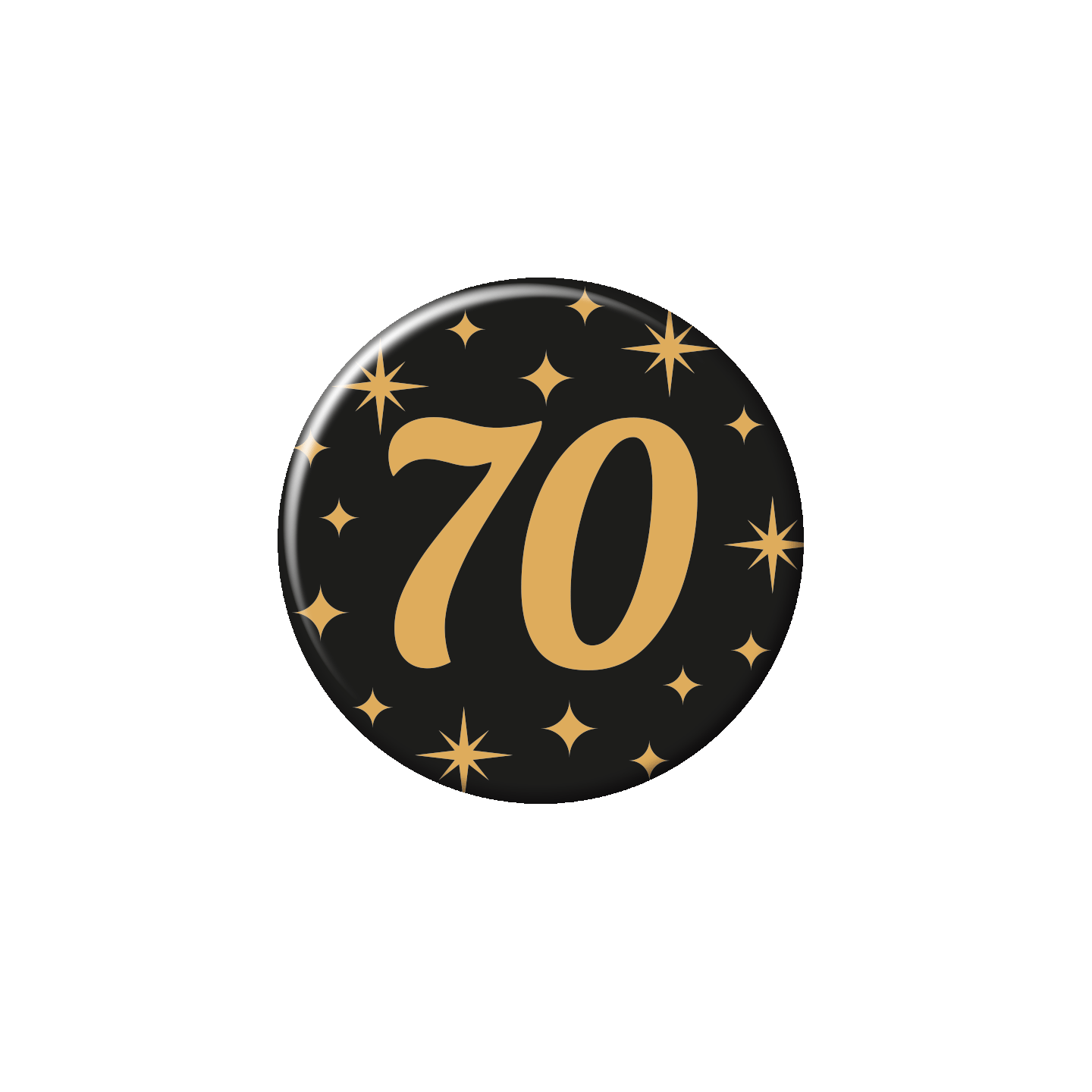 leeftijd button verjaardag 70 jaar badge