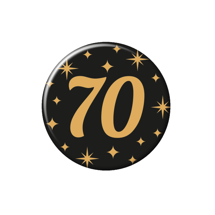 leeftijd button verjaardag 70 jaar badge
