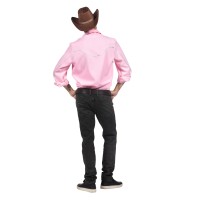 roze cowboy hemd western shirt heren