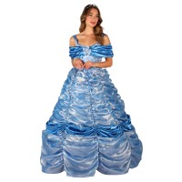 assepoester prinsessenkleed volwassenen prinsessen jurk blauw