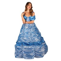 assepoester prinsessenkleed volwassenen prinsessen jurk blauw