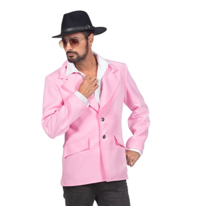 roze kostuumvest heren blazer carnaval colbert