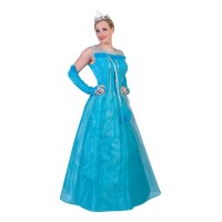 prinsessenjurk dames volwassenen prinsessen kleed blauw