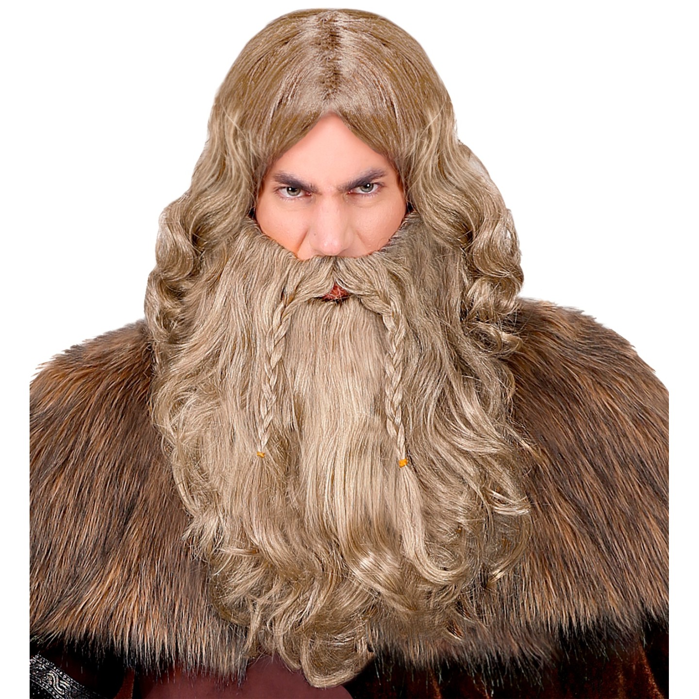 viking pruik baard snor carnavalspruik
