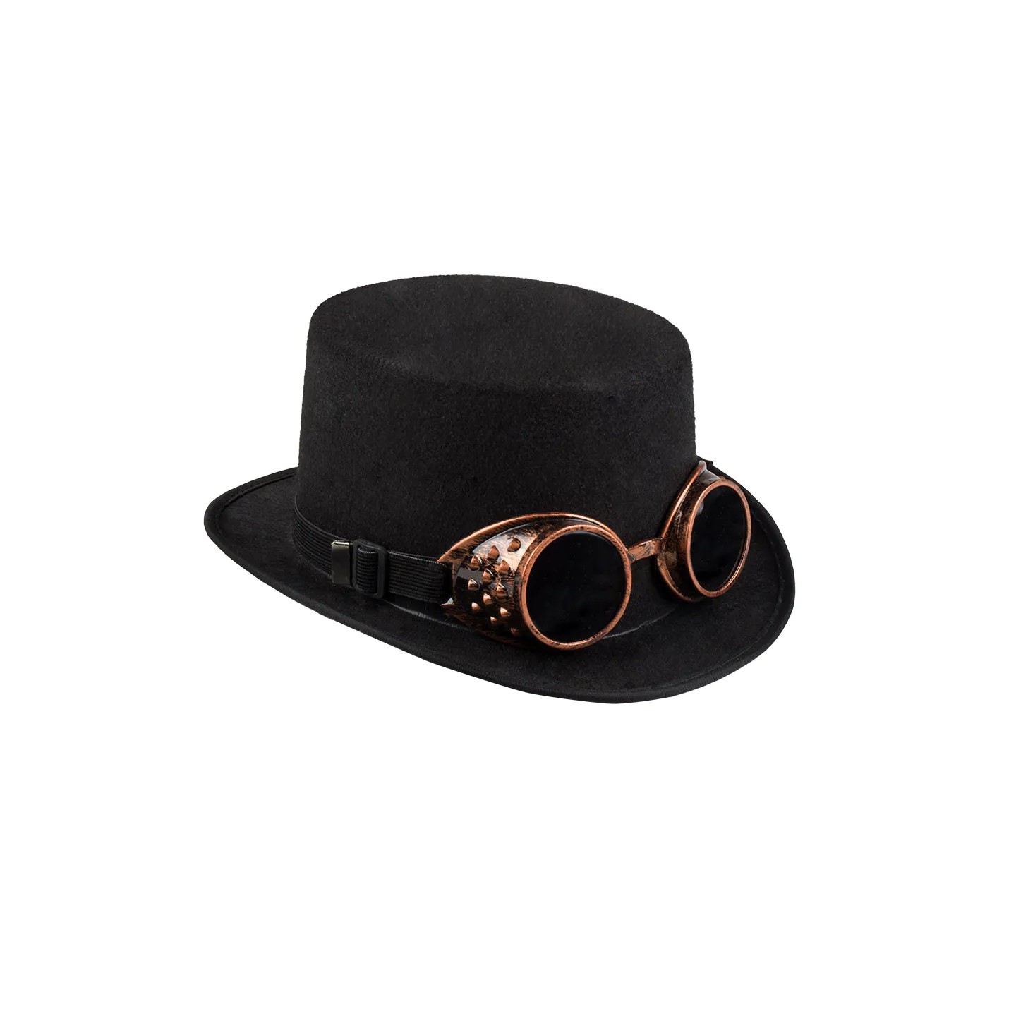 steampunk hoed met bril