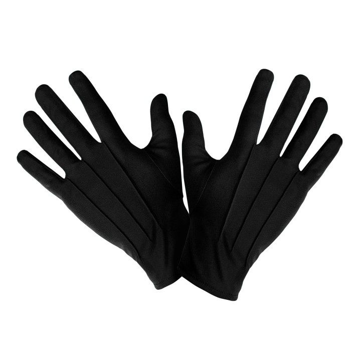 korte handschoenen zwart carnaval