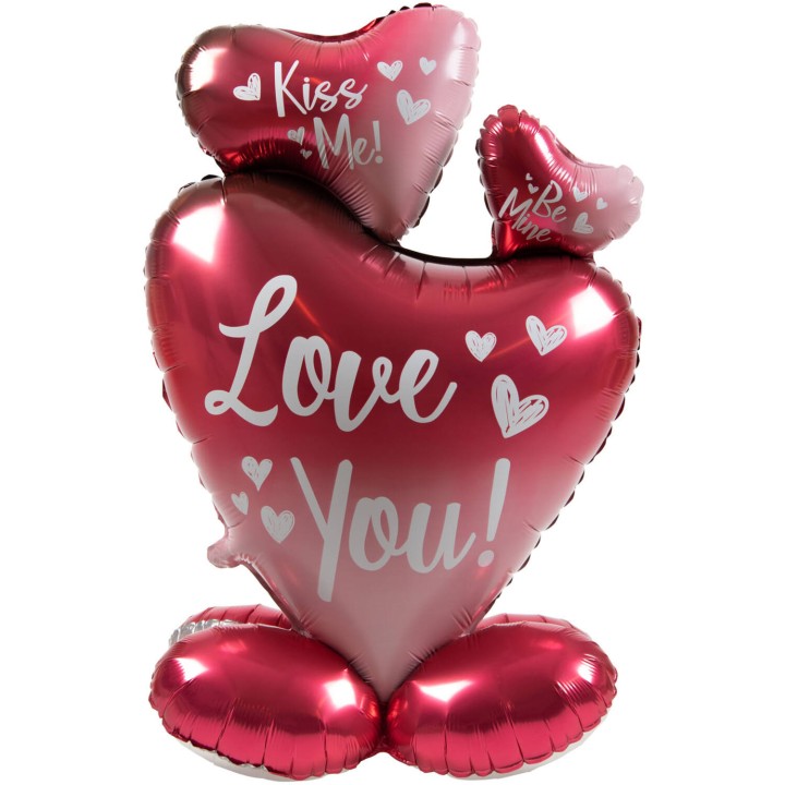 valentijn folie ballon love you hart