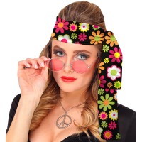 flower power hippie hoofdband haarlint bloemetjes
