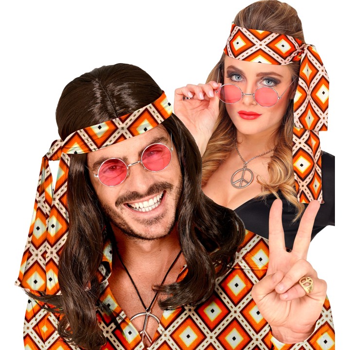 retro 70's haarband haarlint hippie